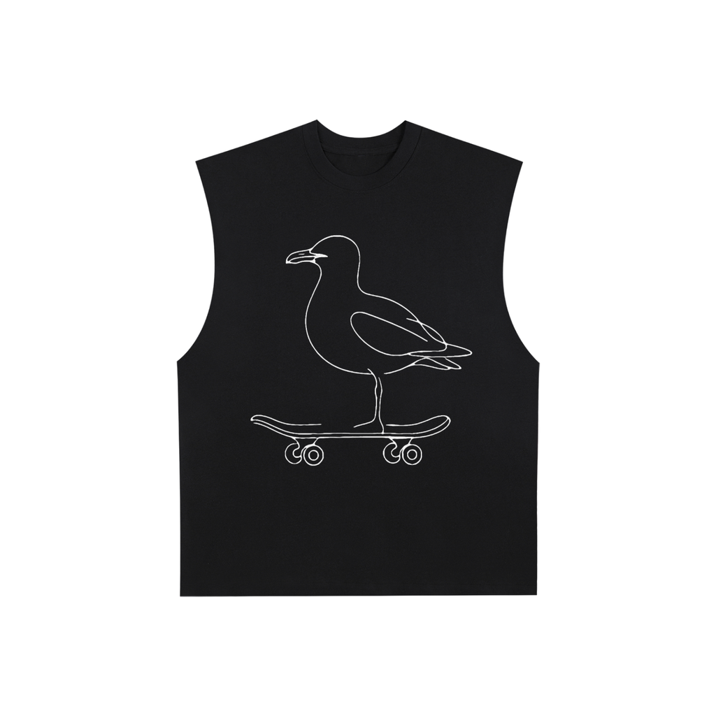 Men's Raw Edge Cotton Tank Top