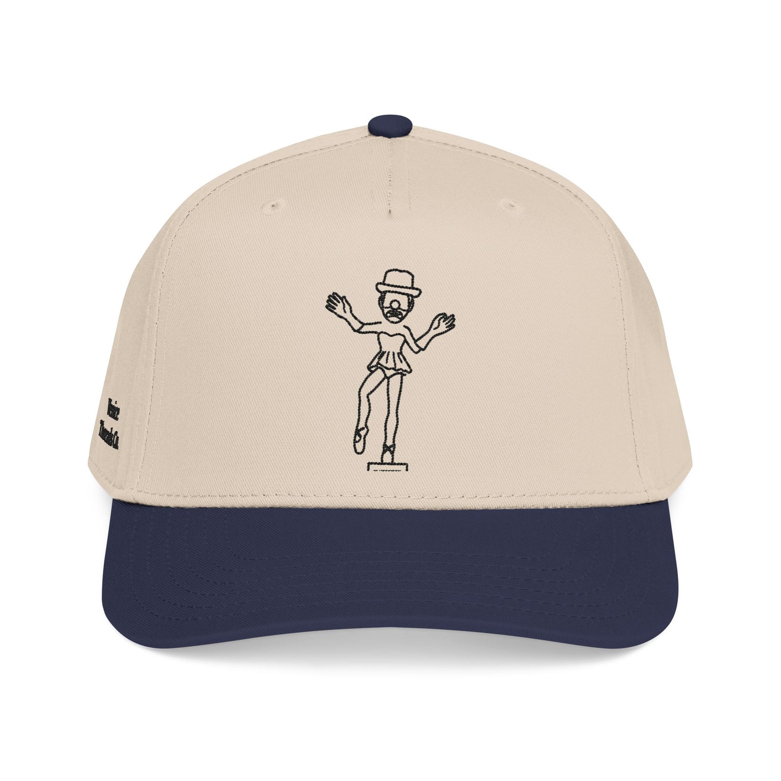 Ballerina Clown Embroidered Cap Black