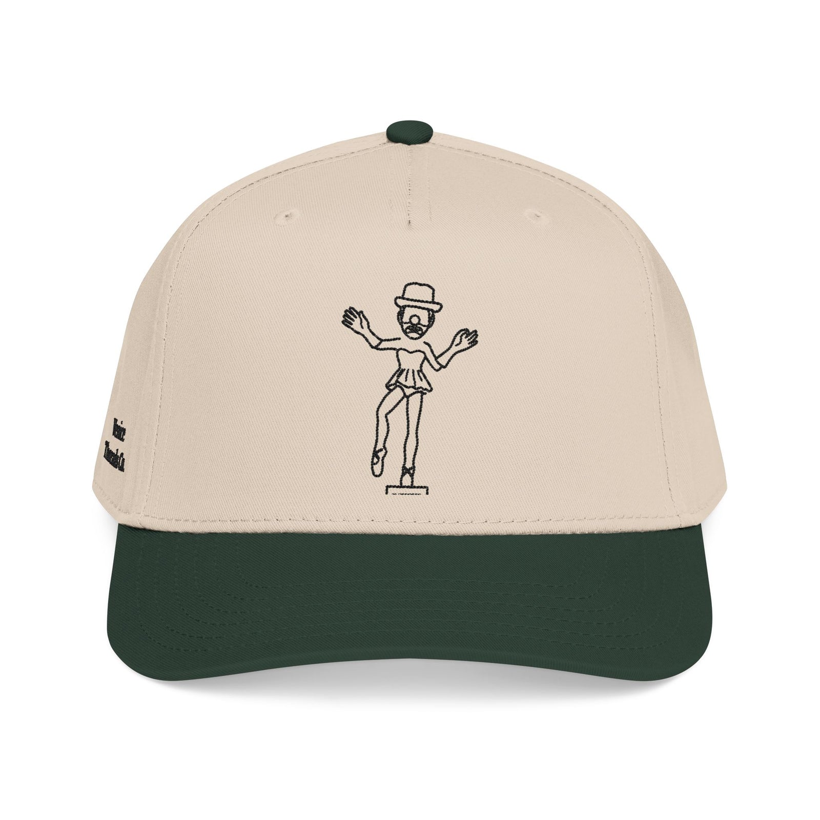 Ballerina Clown Embroidered Cap Black