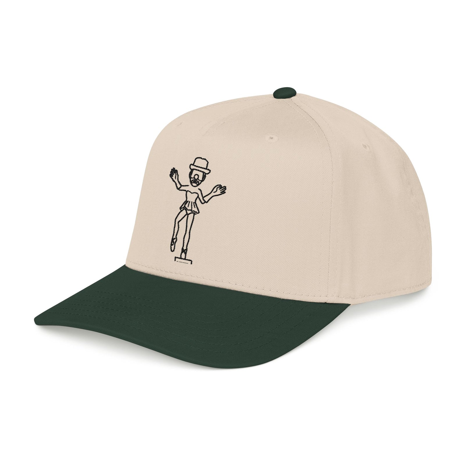Ballerina Clown Embroidered Cap Black