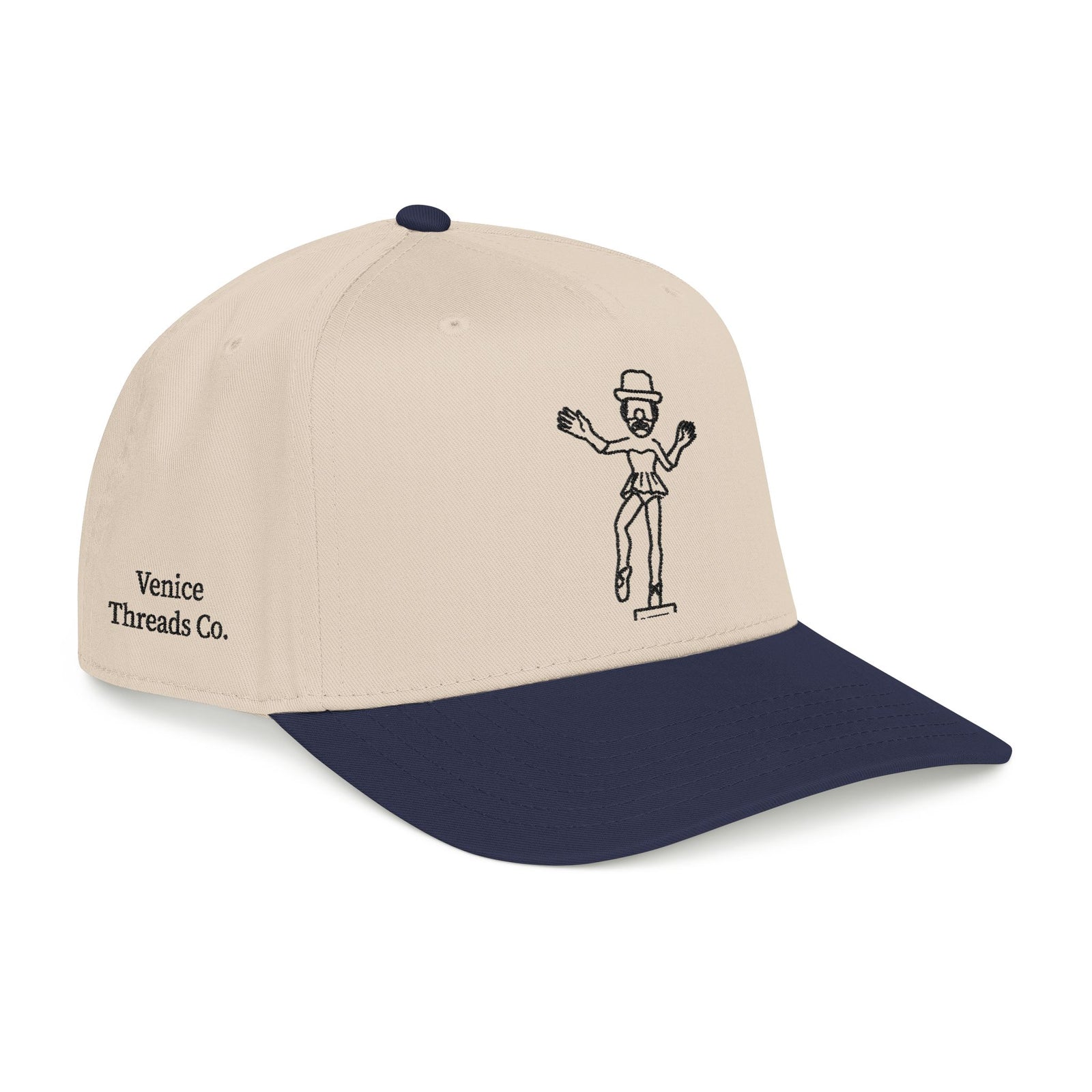 Ballerina Clown Embroidered Cap Black