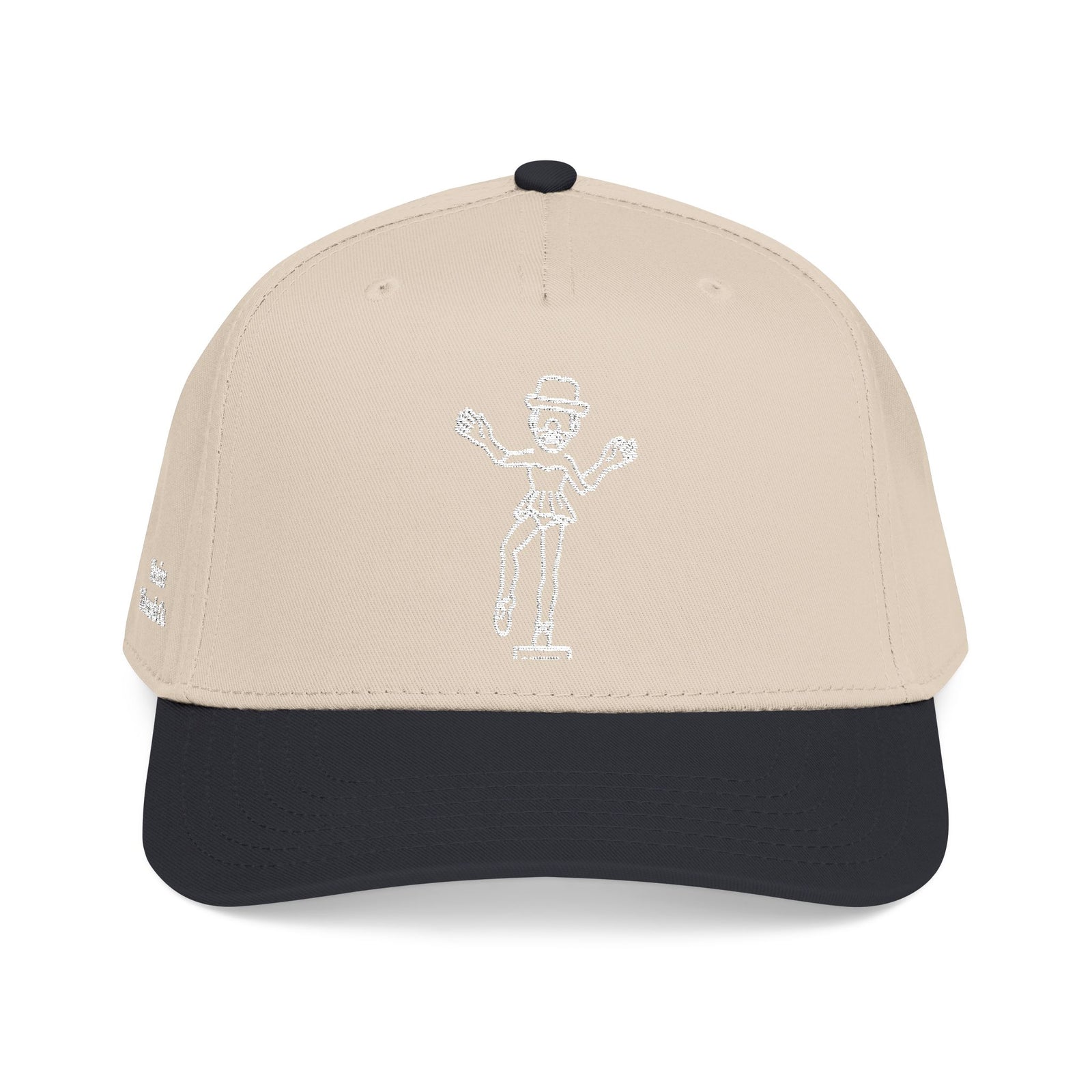 Ballerina Clown Embroidered Cap White