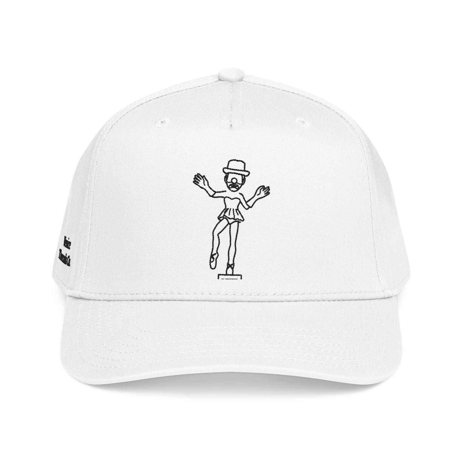 Ballerina Clown Embroidered Cap Black