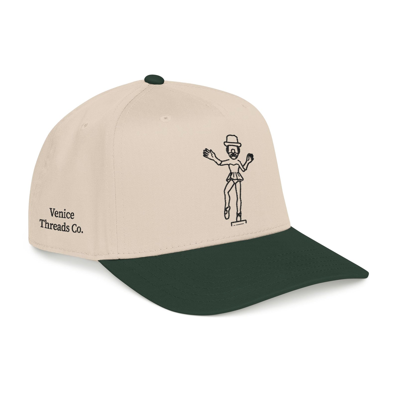 Ballerina Clown Embroidered Cap Black
