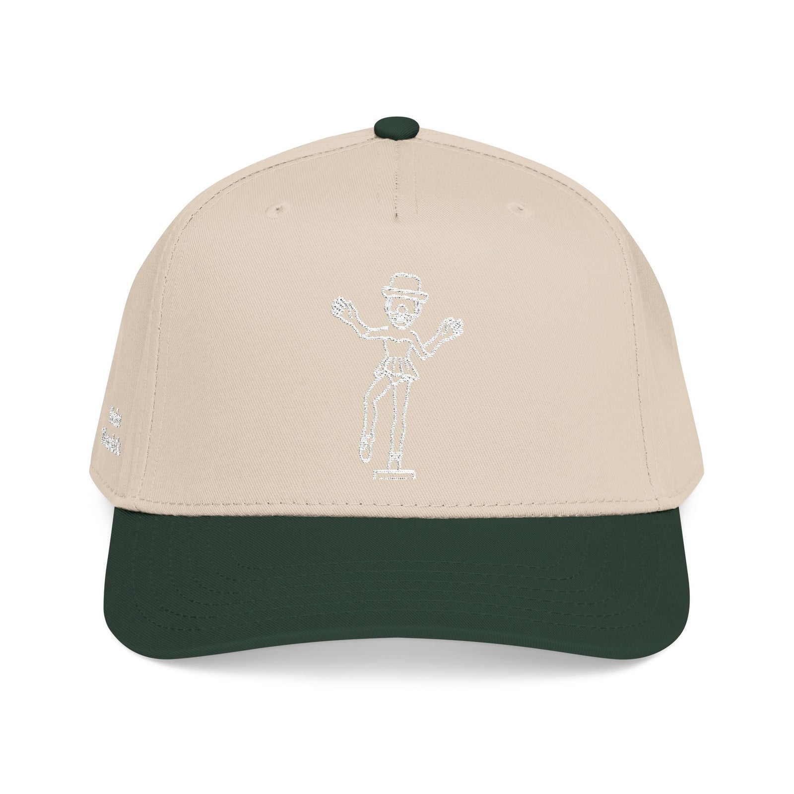 Ballerina Clown Embroidered Cap White